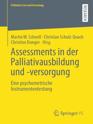 cover image of Assessments in der Palliativausbildung und -versorgung